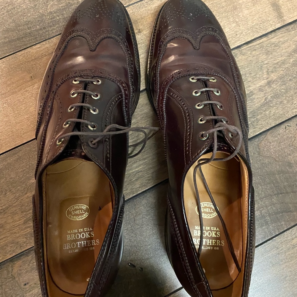 Alden x Brooks Bro. Color 8 Horween Shell Cordovan Wingtip Oxford 12 D